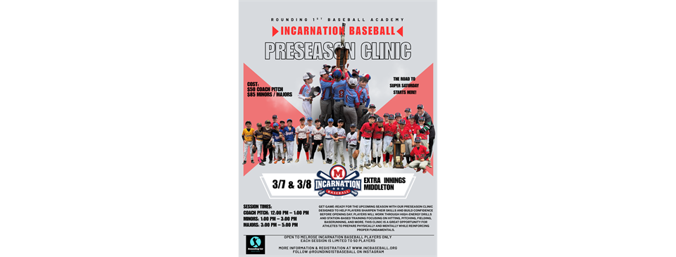 Inc Preseason Camp Registration is Open